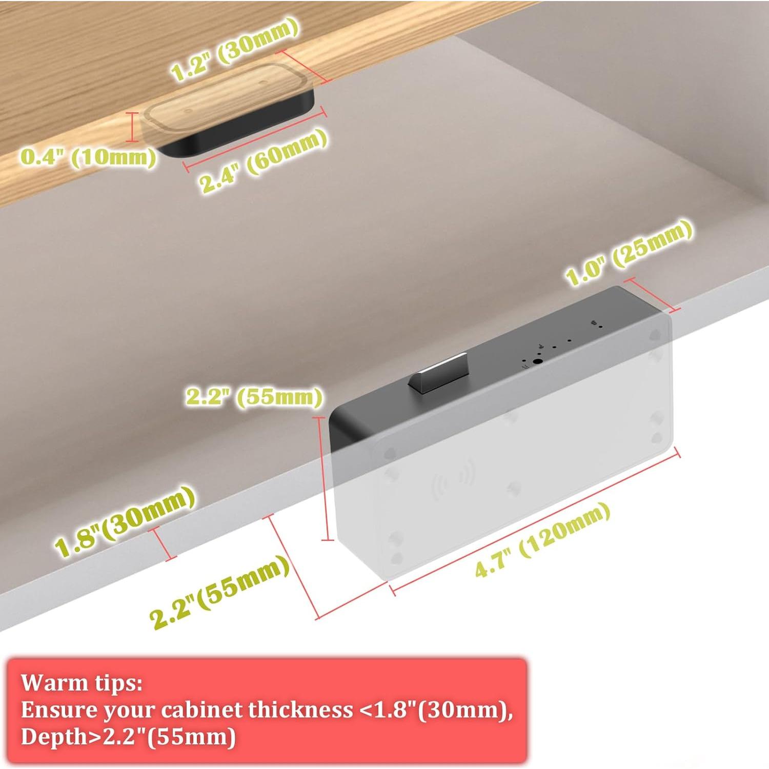 Cerradura Inteligente Eseesmart Oculta Bluetooth para Armarios