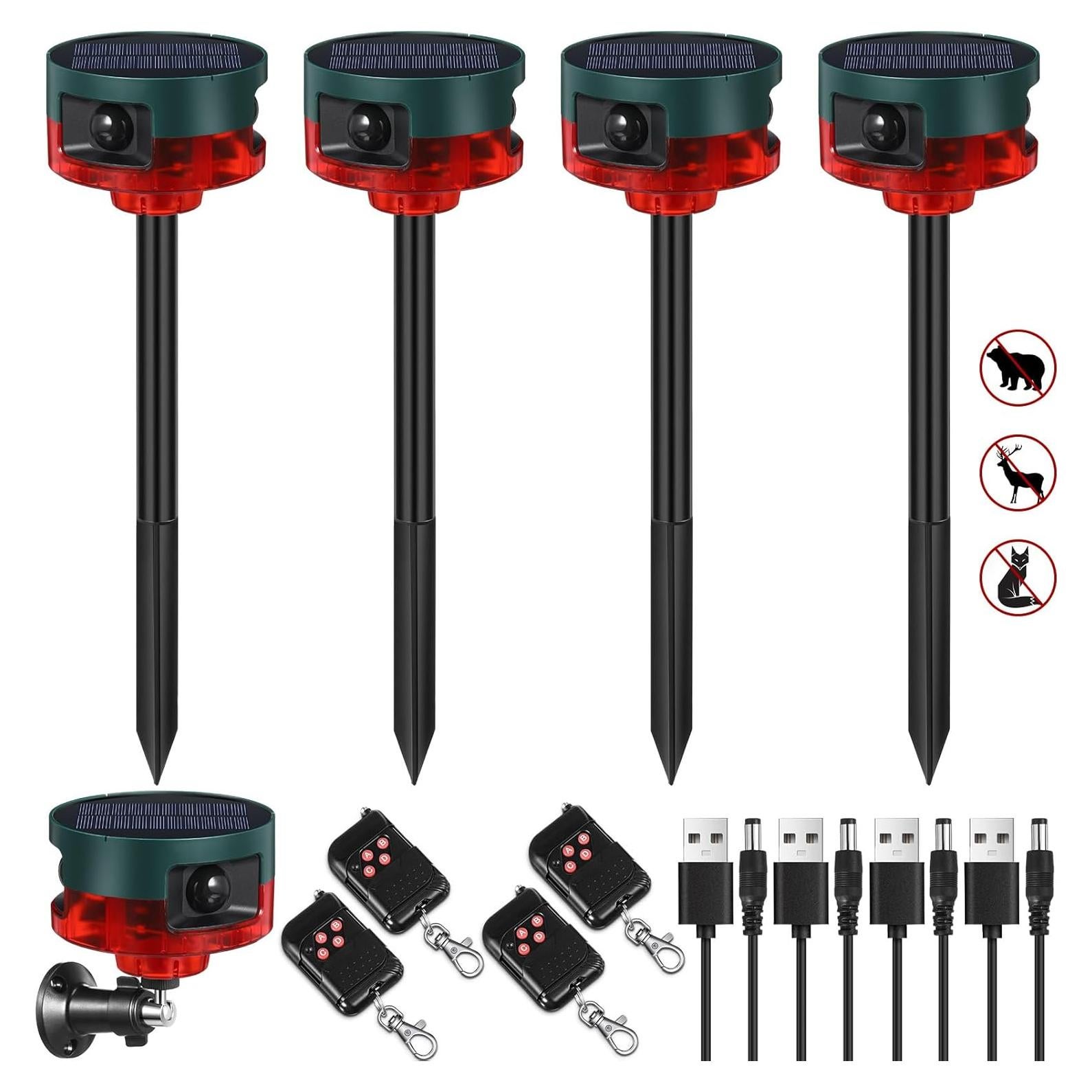 Qualirey Alarma Solar Exterior con Sensor de Movimiento - 2 Piezas