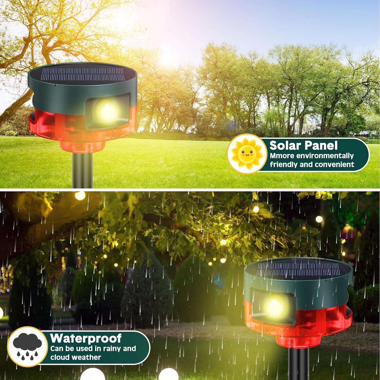 Qualirey Alarma Solar Exterior con Sensor de Movimiento - 2 Piezas