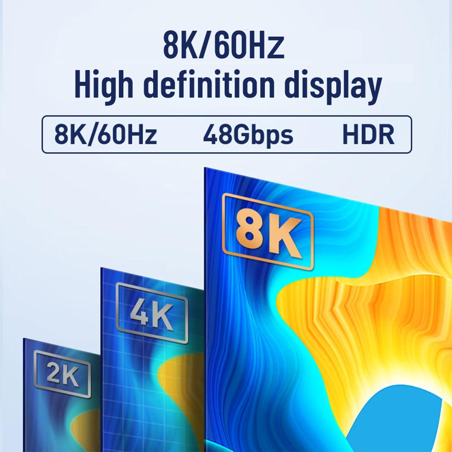 Interruptor HDMI 2.1 Bi-Direccional 8K Y.D.F 2 en 1 Salida