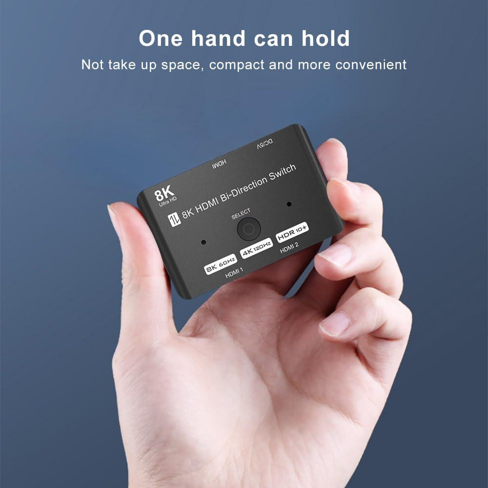 Interruptor HDMI 2.1 Bi-Direccional 8K Y.D.F 2 en 1 Salida
