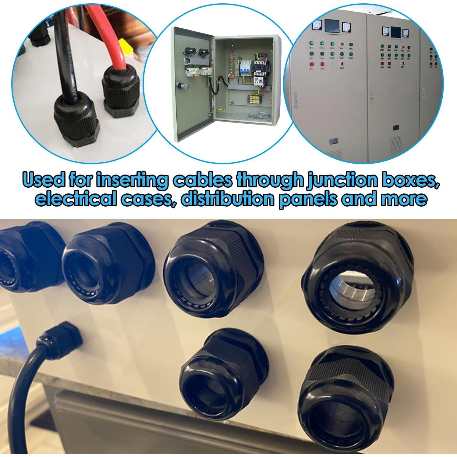 Kit de 20 Garras de Cable Impermeables Maierke 1/2" NPT