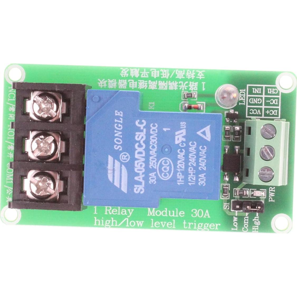Módulo de Relé NOYITO 30A 1 Canal 5V DC/AC 250V Control Industrial