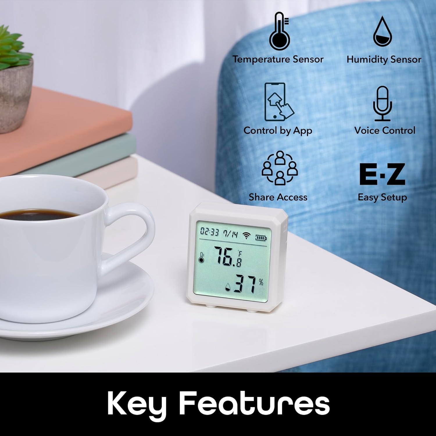 Sensor de Temperatura y Humedad Geeni GN-WA012 - WiFi, Control Alexa