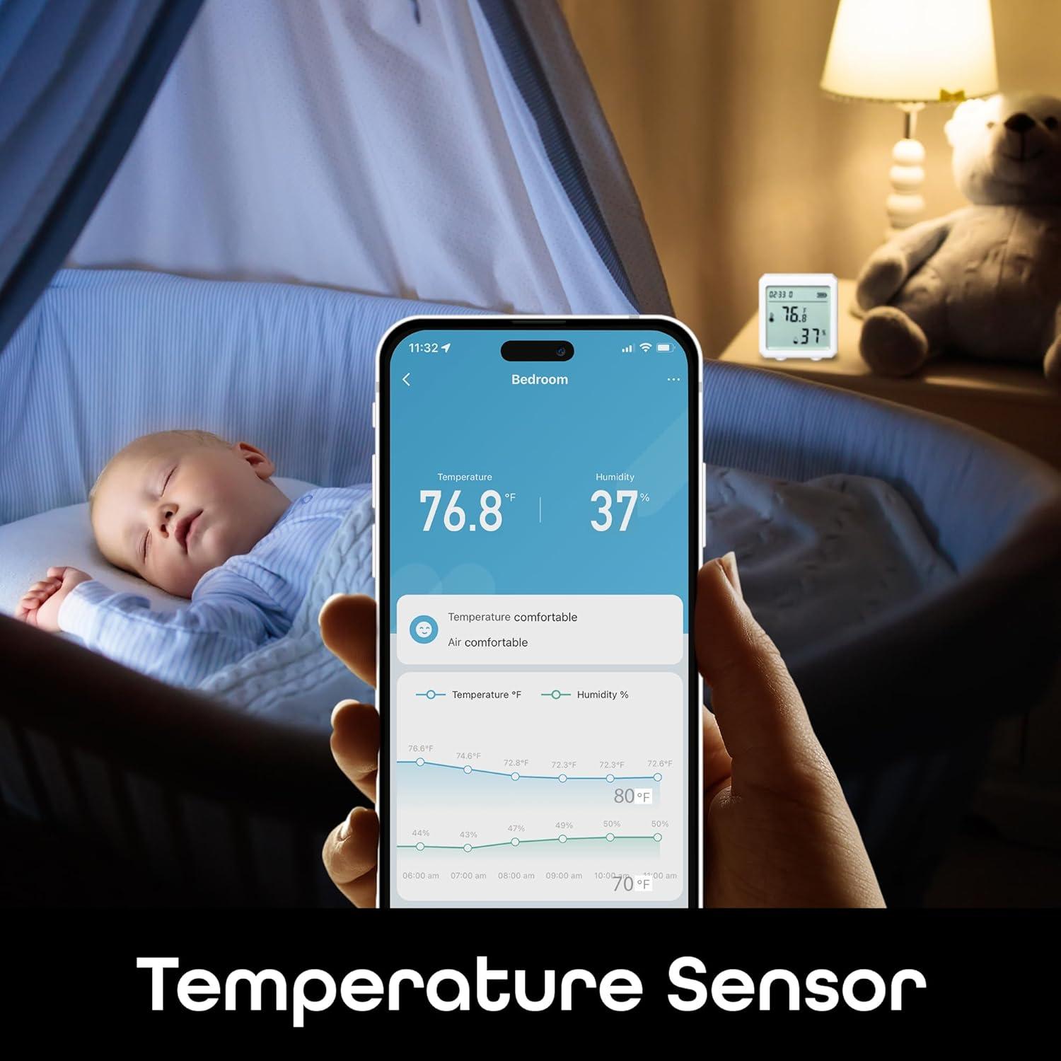 Sensor de Temperatura y Humedad Geeni GN-WA012 - WiFi, Control Alexa