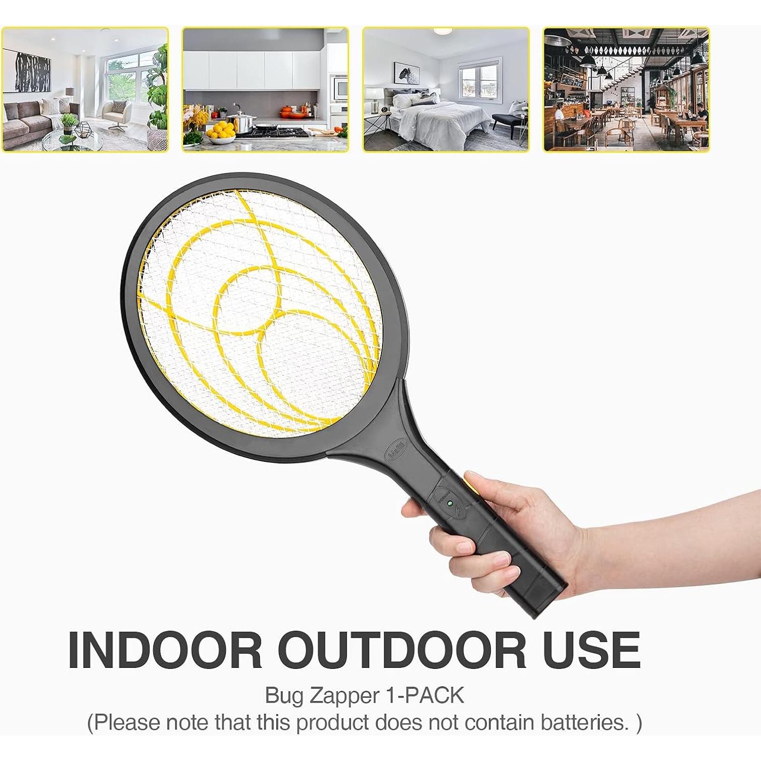 Raqueta Eléctrica para Moscas Mafiti MS100 - Zapper 20W Negro