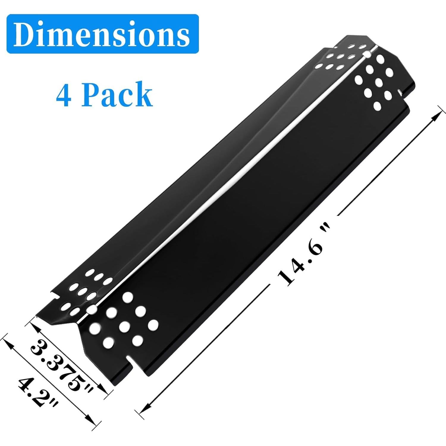 Placas de Calor Nexgrill 4 Quemador Acero Porcelánico 4 Pzas