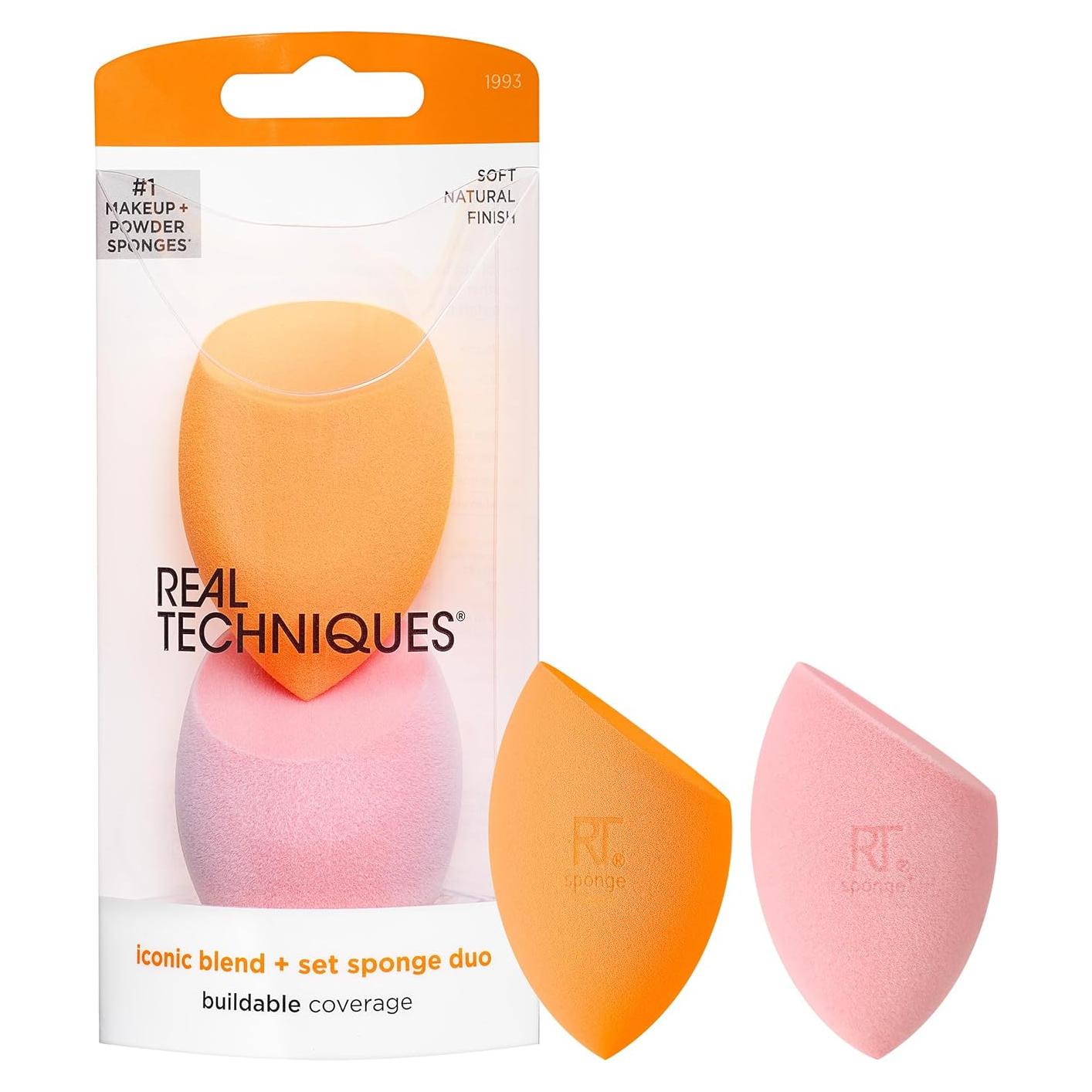 Duo de Esponjas de Maquillaje Real Techniques - Complección y Polvo