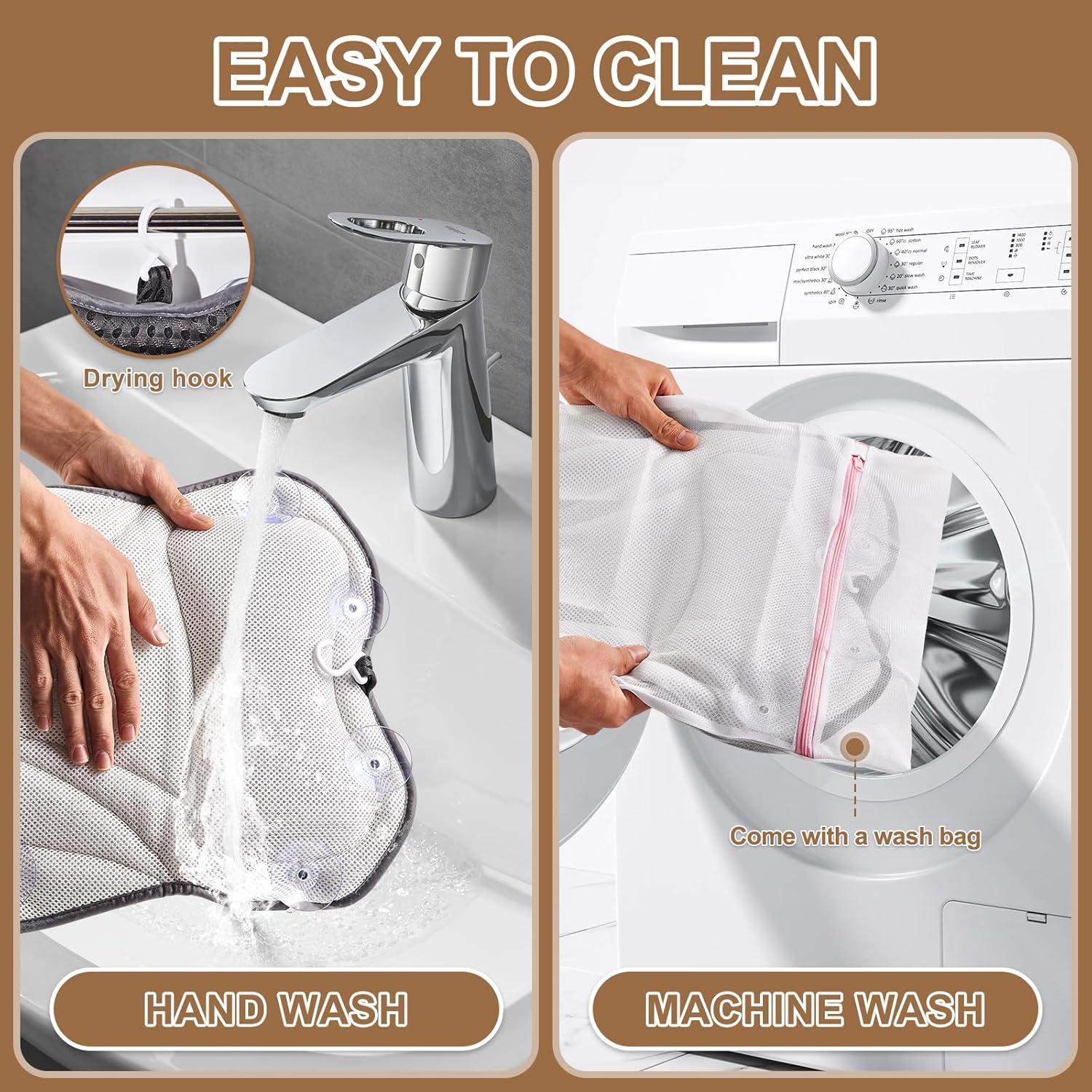 Almohada de Baño Iramoiri Ergonómica con Ventosas - Gris