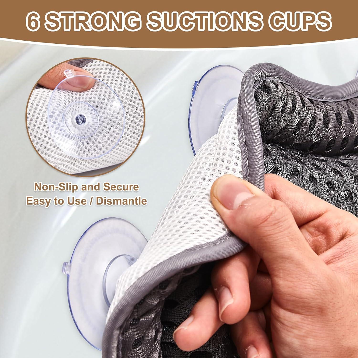 Almohada de Baño Iramoiri Ergonómica con Ventosas - Gris