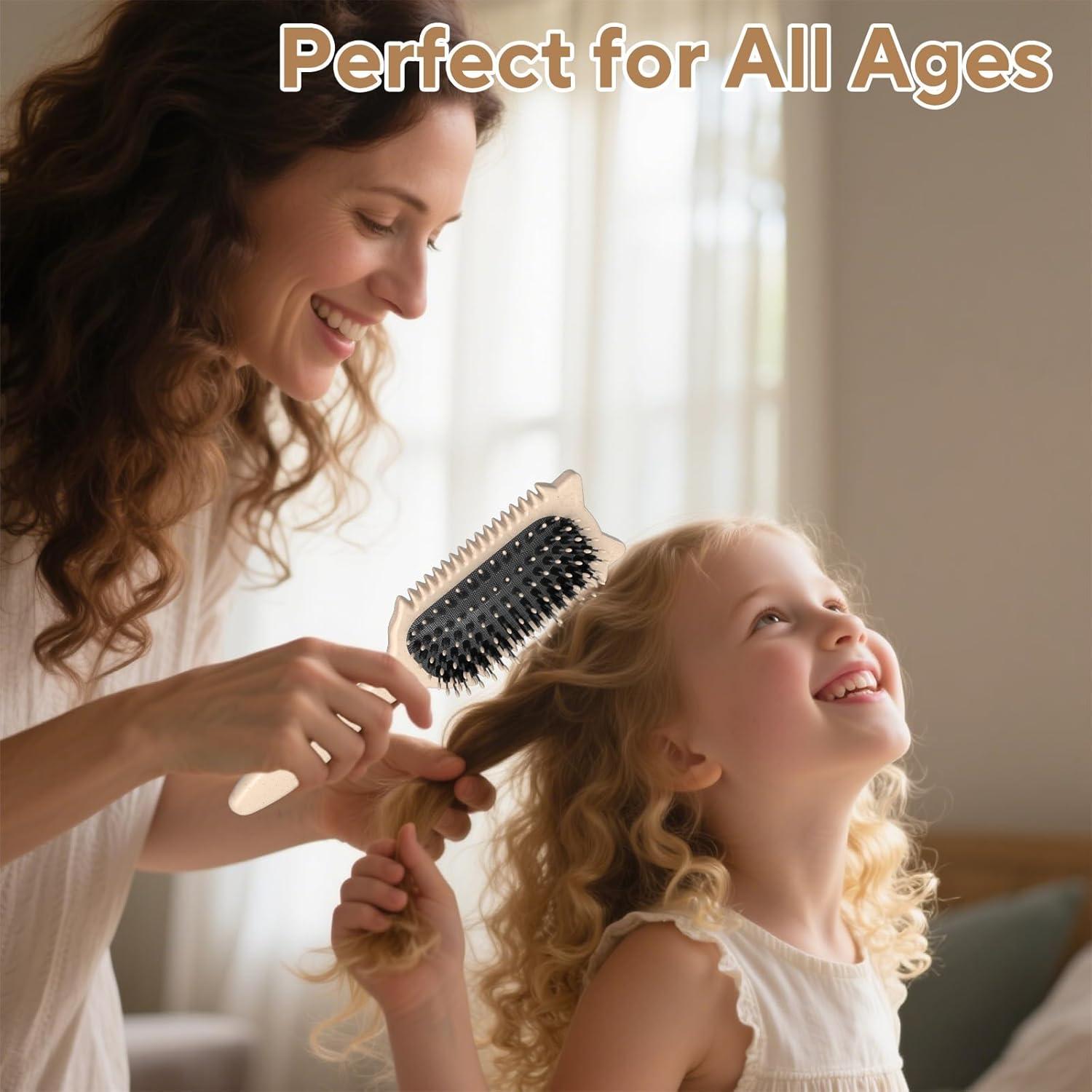 Cepillo Definidor de Rizos QYuekar Beige 23.6x6.6cm