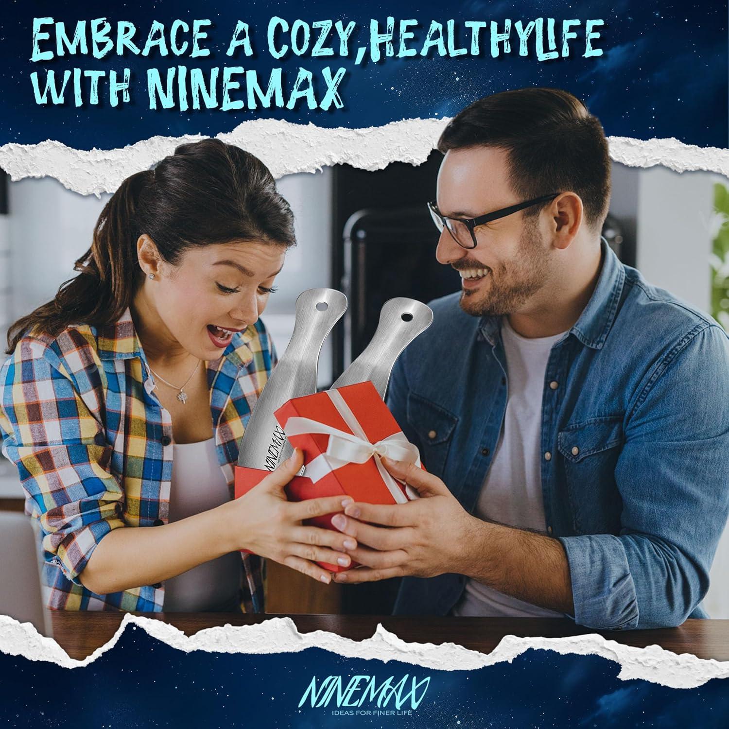 Cuerno de Zapato NINEMAX de Acero Inoxidable 19 cm Portátil