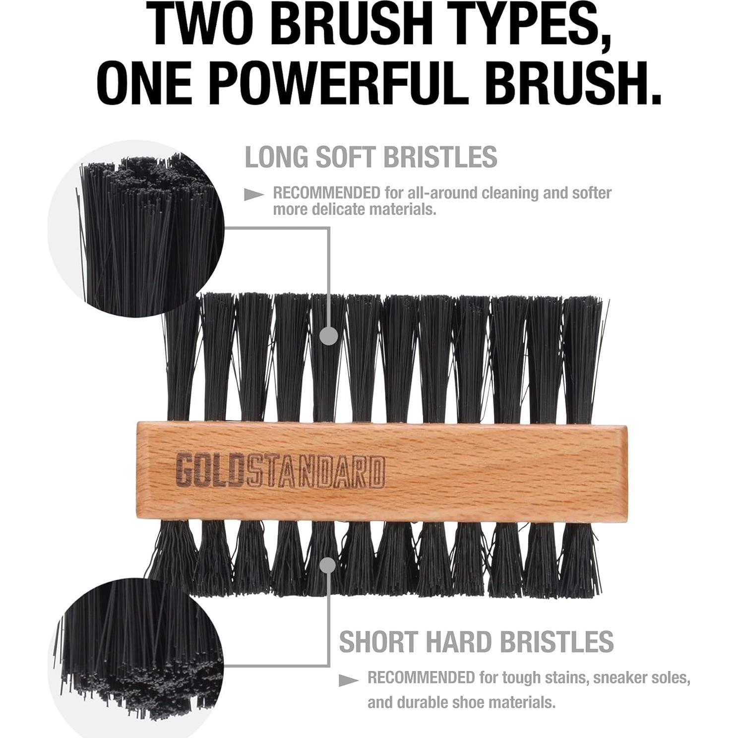 Cepillo Limpiador de Zapatos Doble Cara Gold Standard - 10x6.3 cm