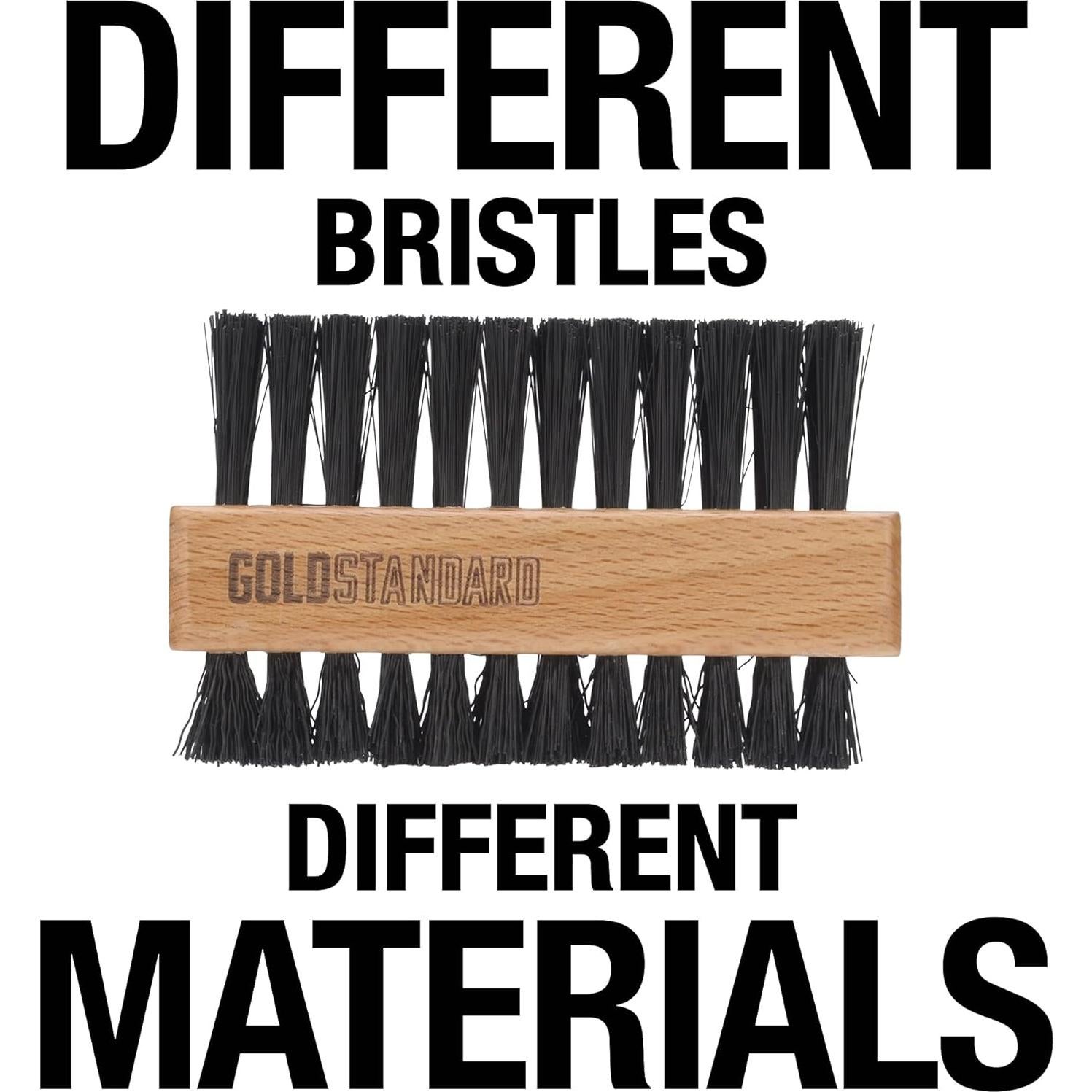 Cepillo Limpiador de Zapatos Doble Cara Gold Standard - 10x6.3 cm