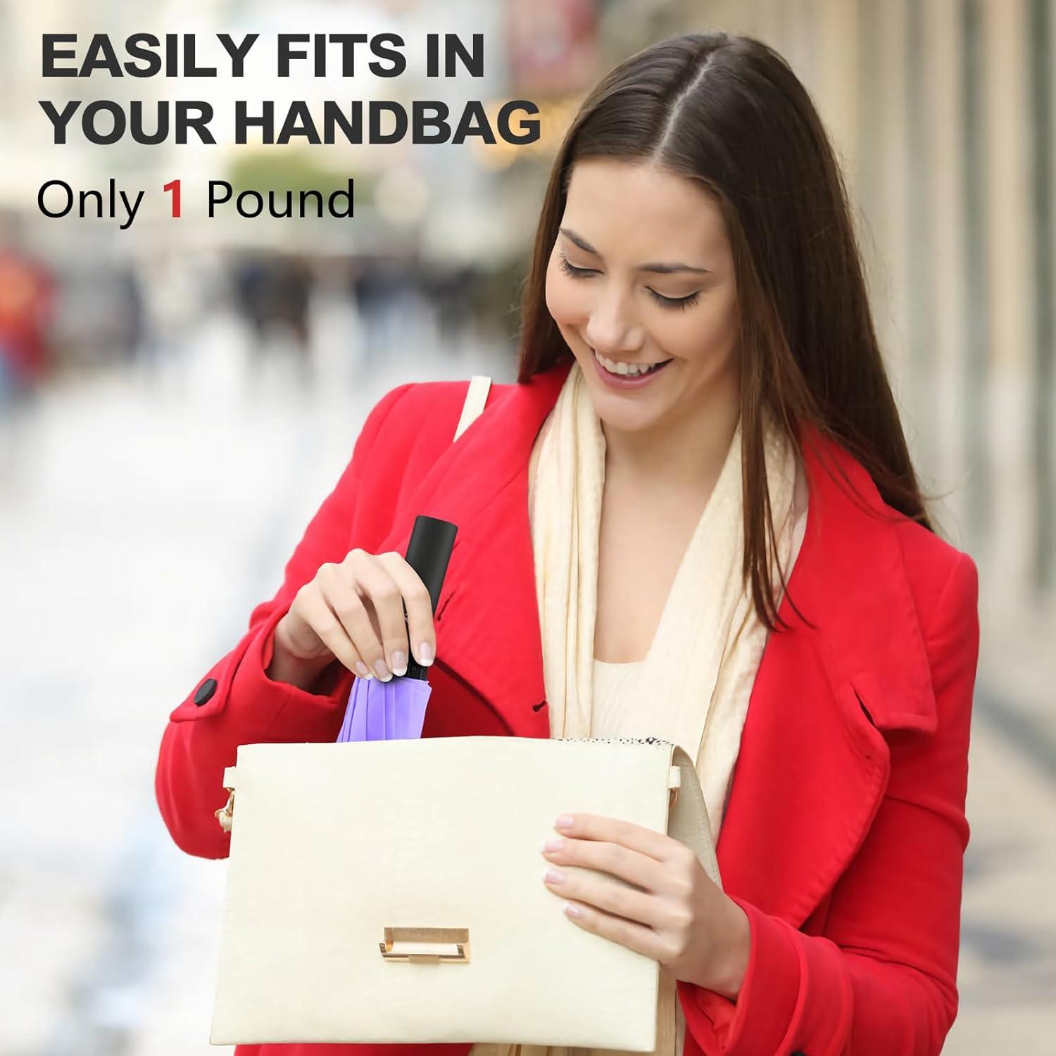 Paraguas Invertido Trenovo Morado 116 cm Automático Compacto