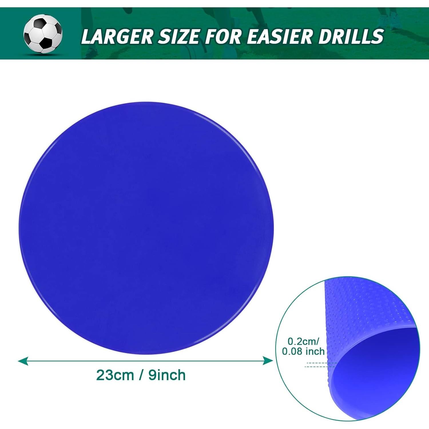 Marcadores de Puntos de Goma Antideslizantes TuXHui 30 cm Azul 12 Pcs