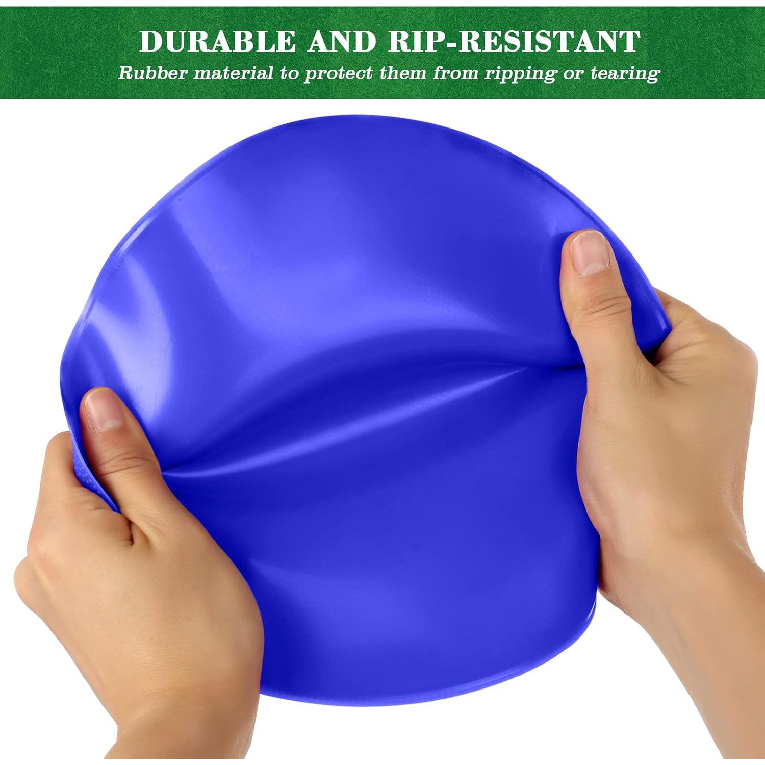 Marcadores de Puntos de Goma Antideslizantes TuXHui 30 cm Azul 12 Pcs