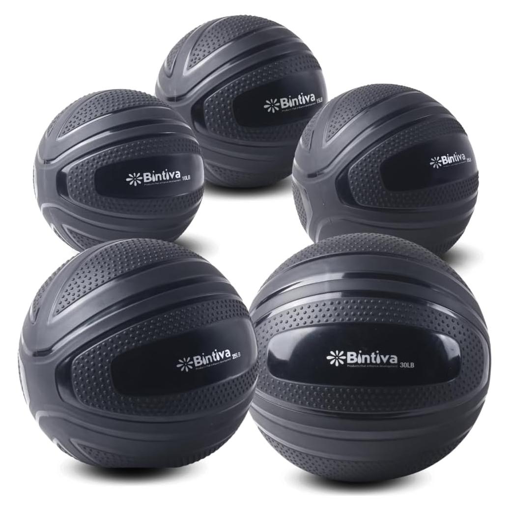 Bola de Slam Bintiva No Rebote 10-30 Lbs para Fitness