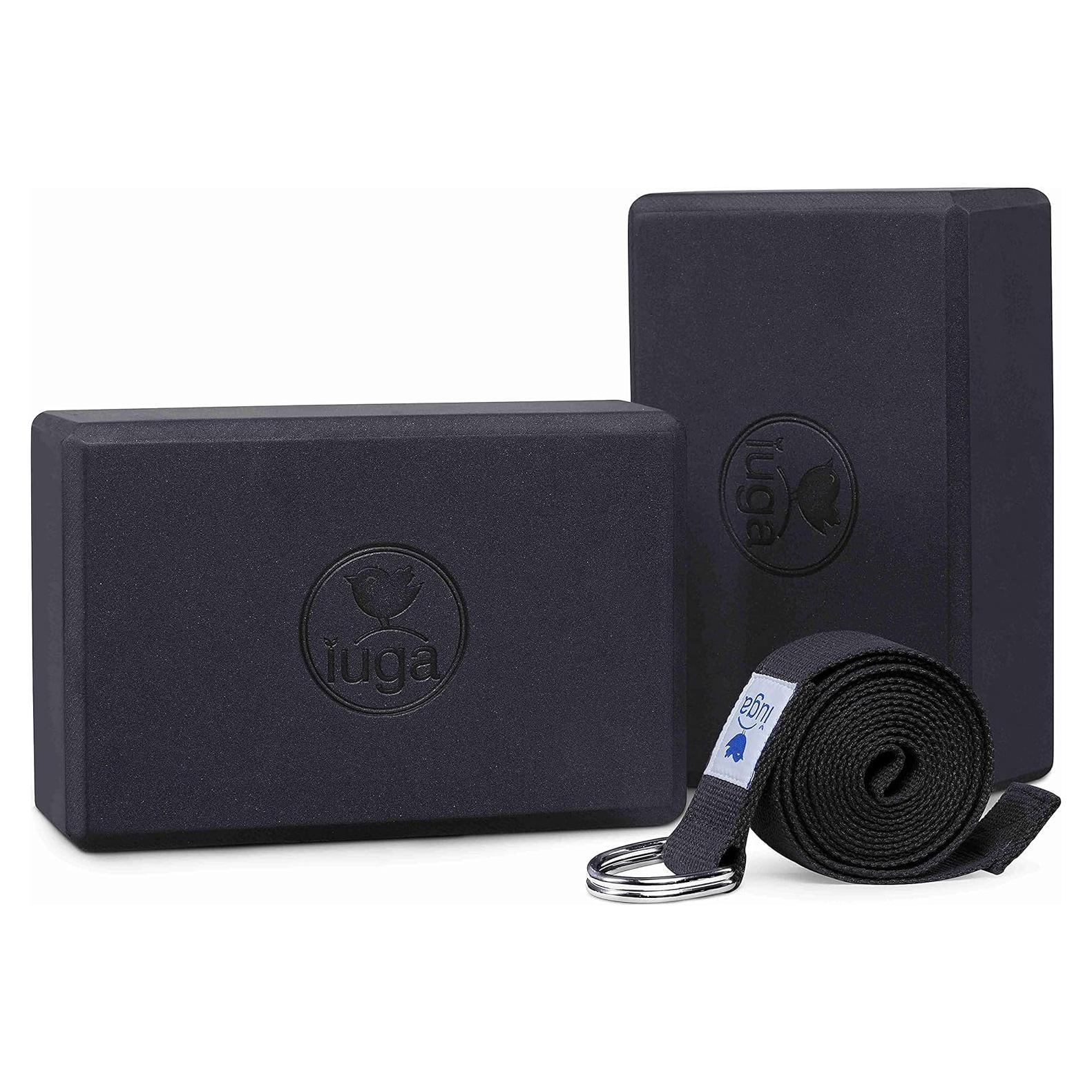Bloques de Yoga IUGA 2 Paquete con Correa Antideslizante