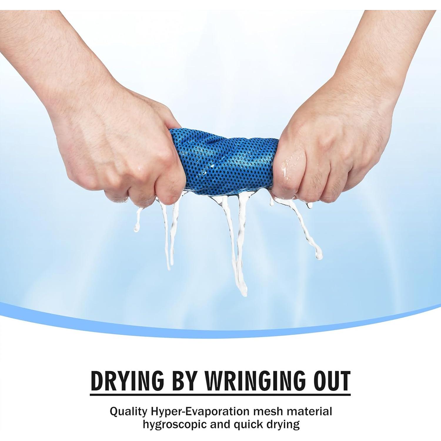 4 Toallas Enfriadoras Hemndic 101.6x30.5cm Microfibra