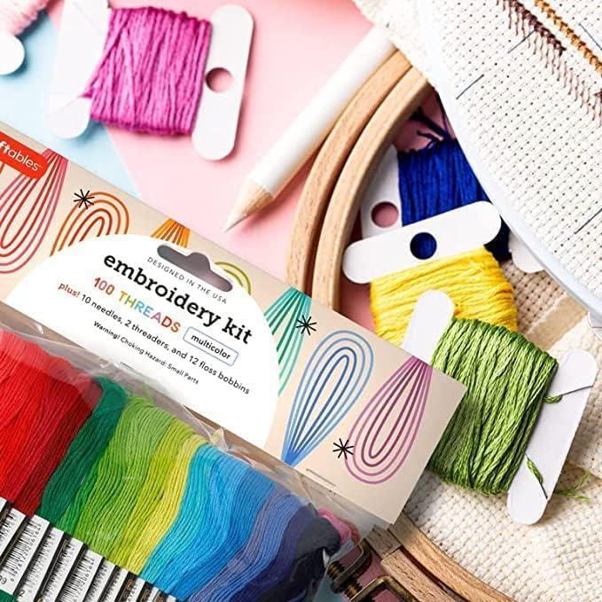 Kit de Hilo de Bordado Incraftables 100 Colores con Agujas