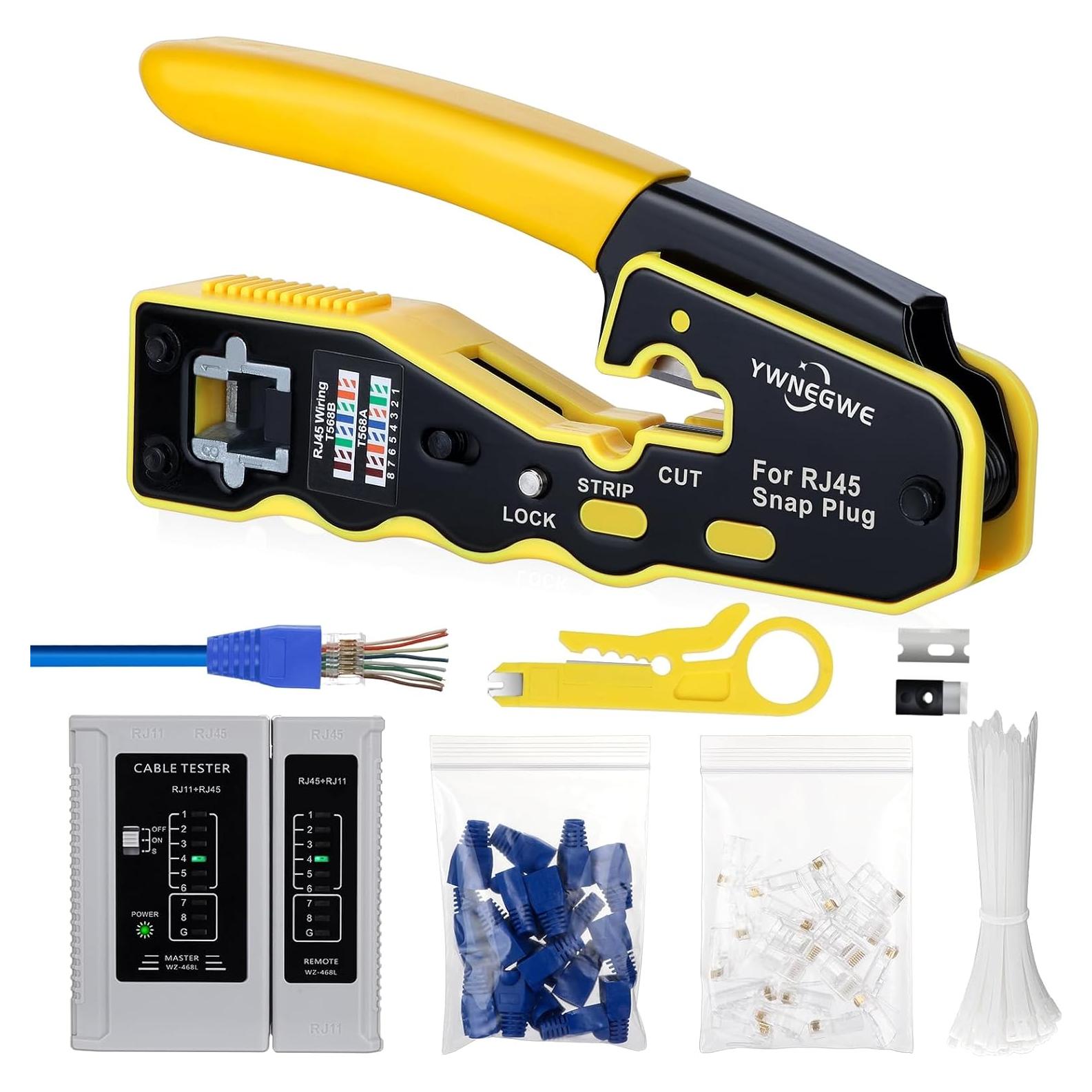 Kit de Crimpado RJ45 YWNEGWE con 20 Conectores Cat6