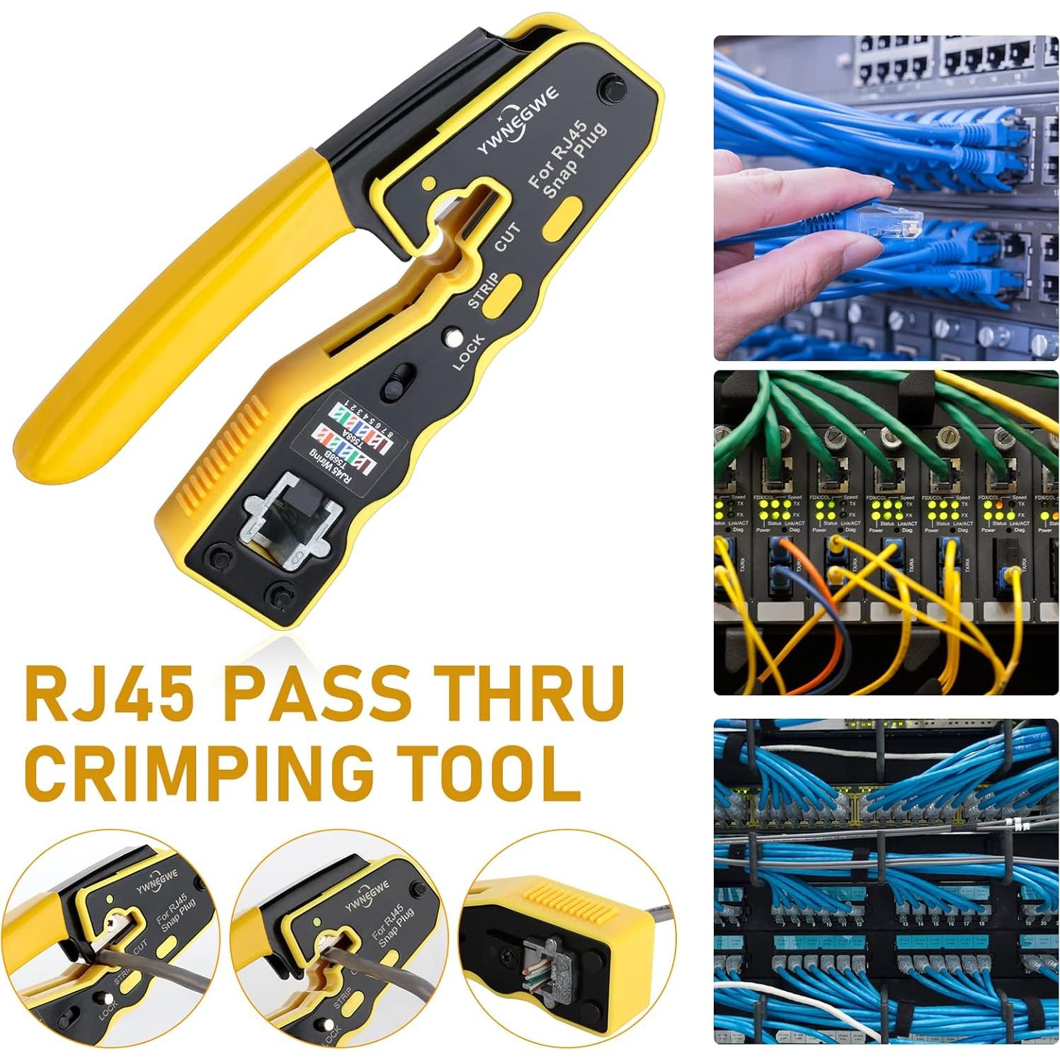 Kit de Crimpado RJ45 YWNEGWE con 20 Conectores Cat6