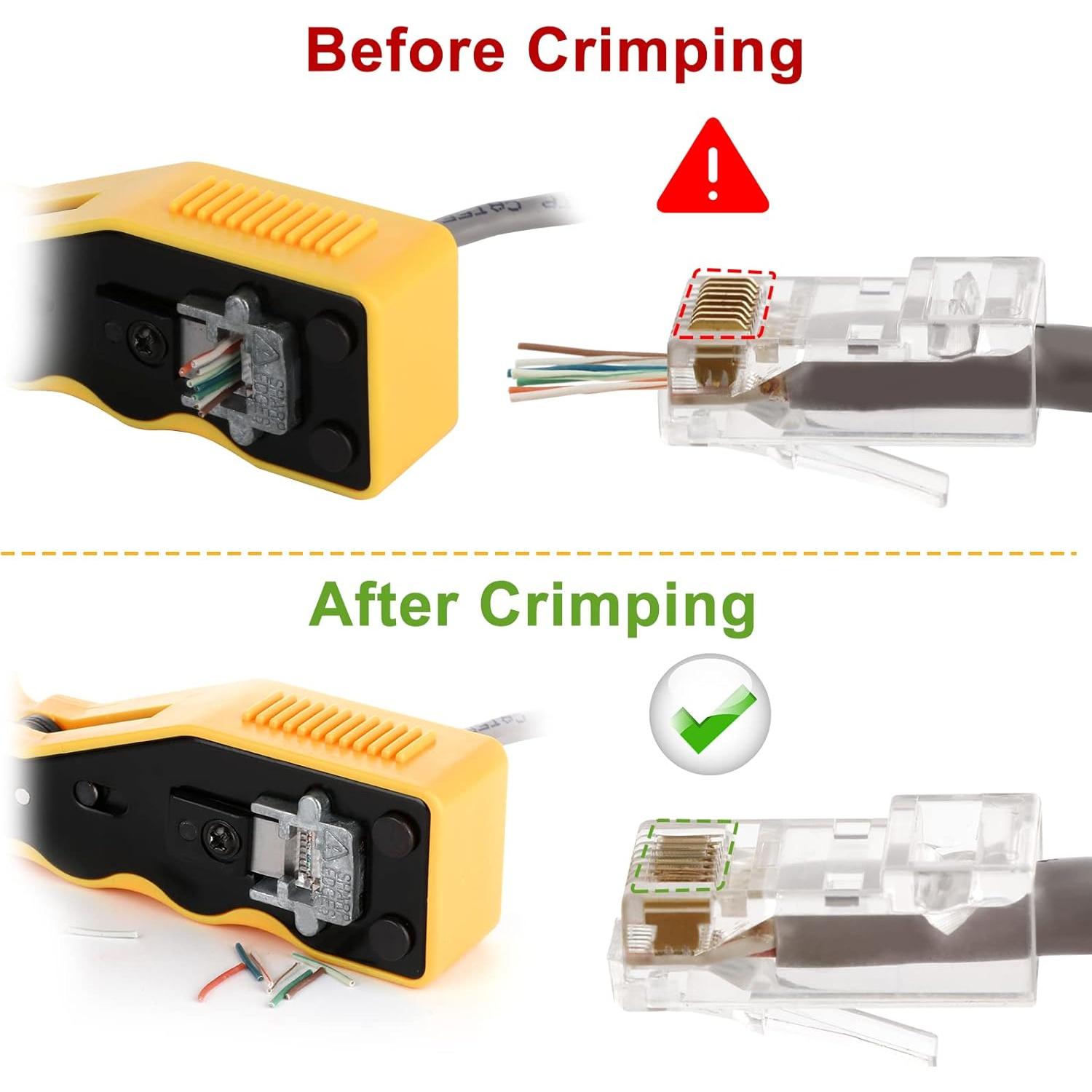 Kit de Crimpado RJ45 YWNEGWE con 20 Conectores Cat6