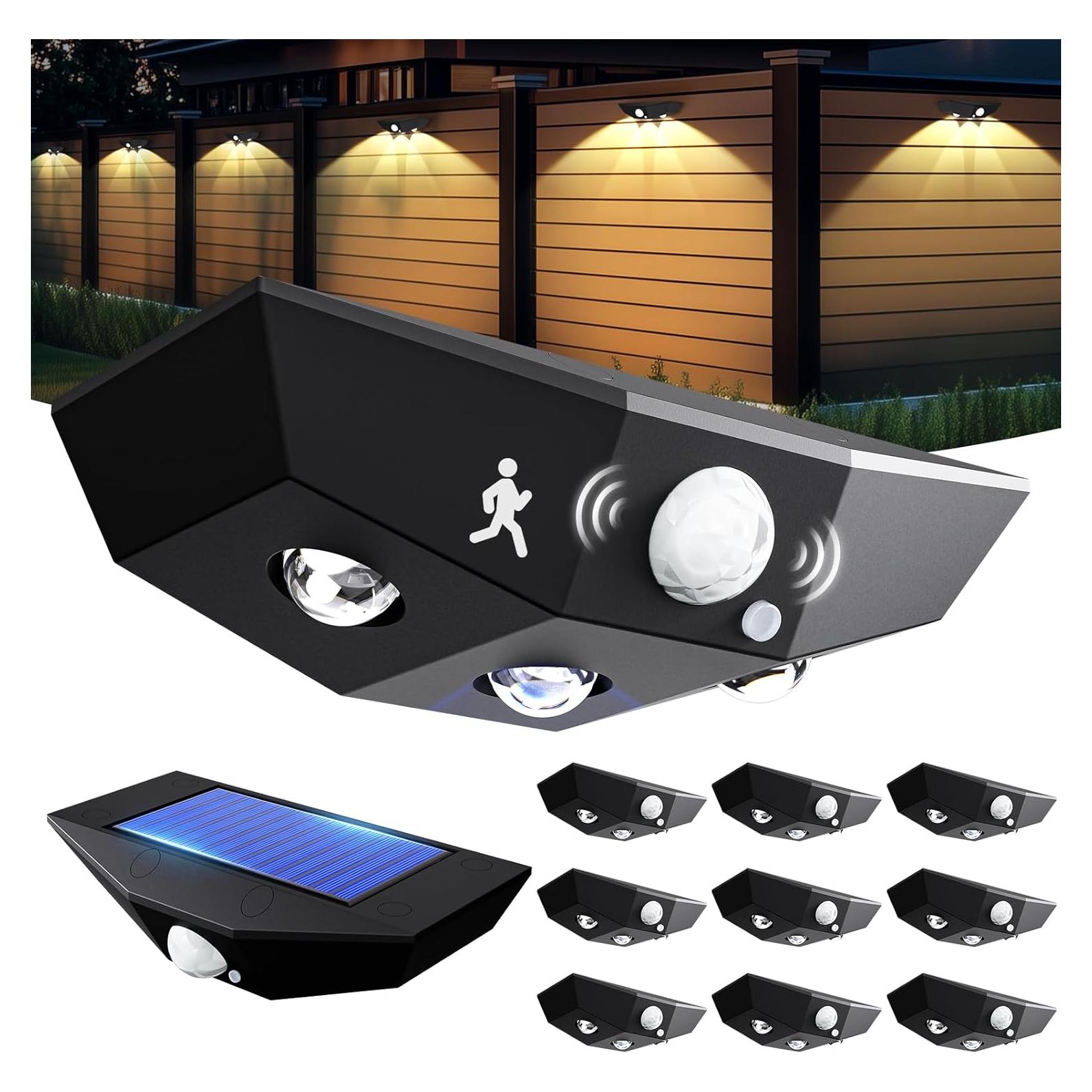 Paquete de 12 luces solares Smartdany con sensor de movimiento