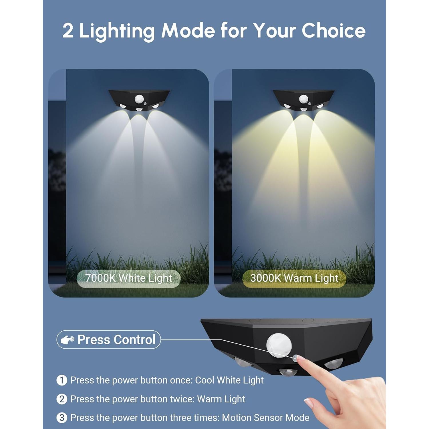 Paquete de 12 luces solares Smartdany con sensor de movimiento