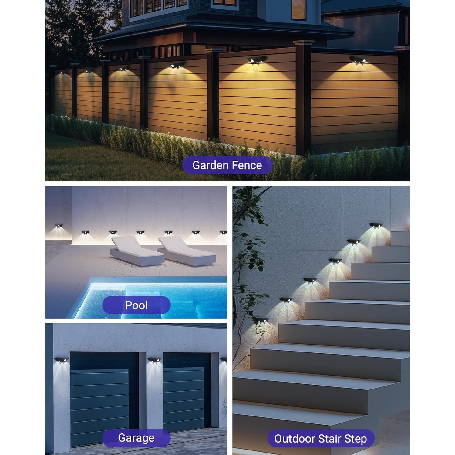 Paquete de 12 luces solares Smartdany con sensor de movimiento