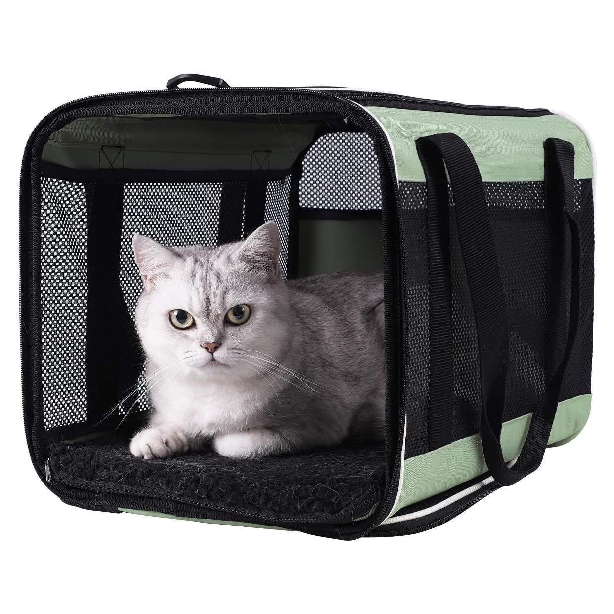 Transportín Petisfam Menta para Gatos y Perros Pequeños
