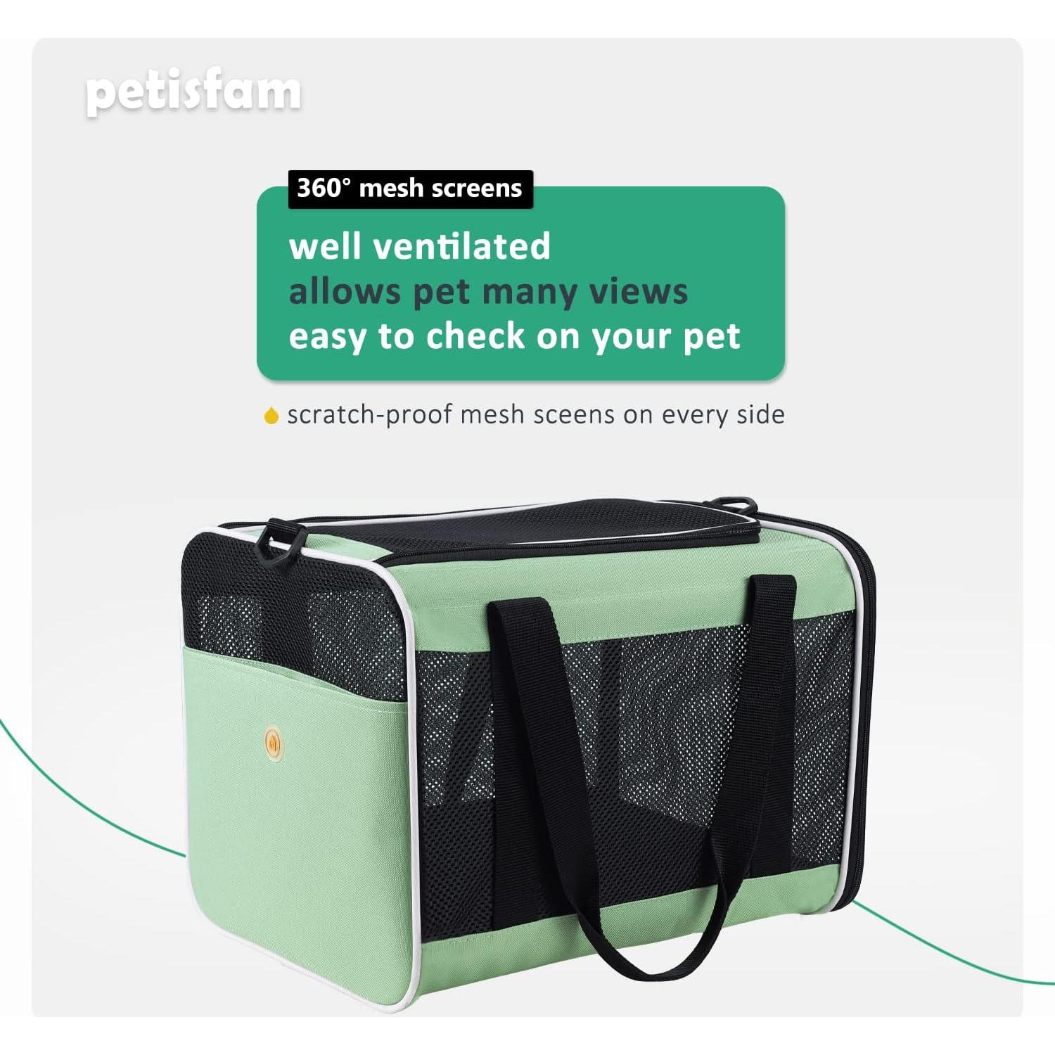 Transportín Petisfam Menta para Gatos y Perros Pequeños