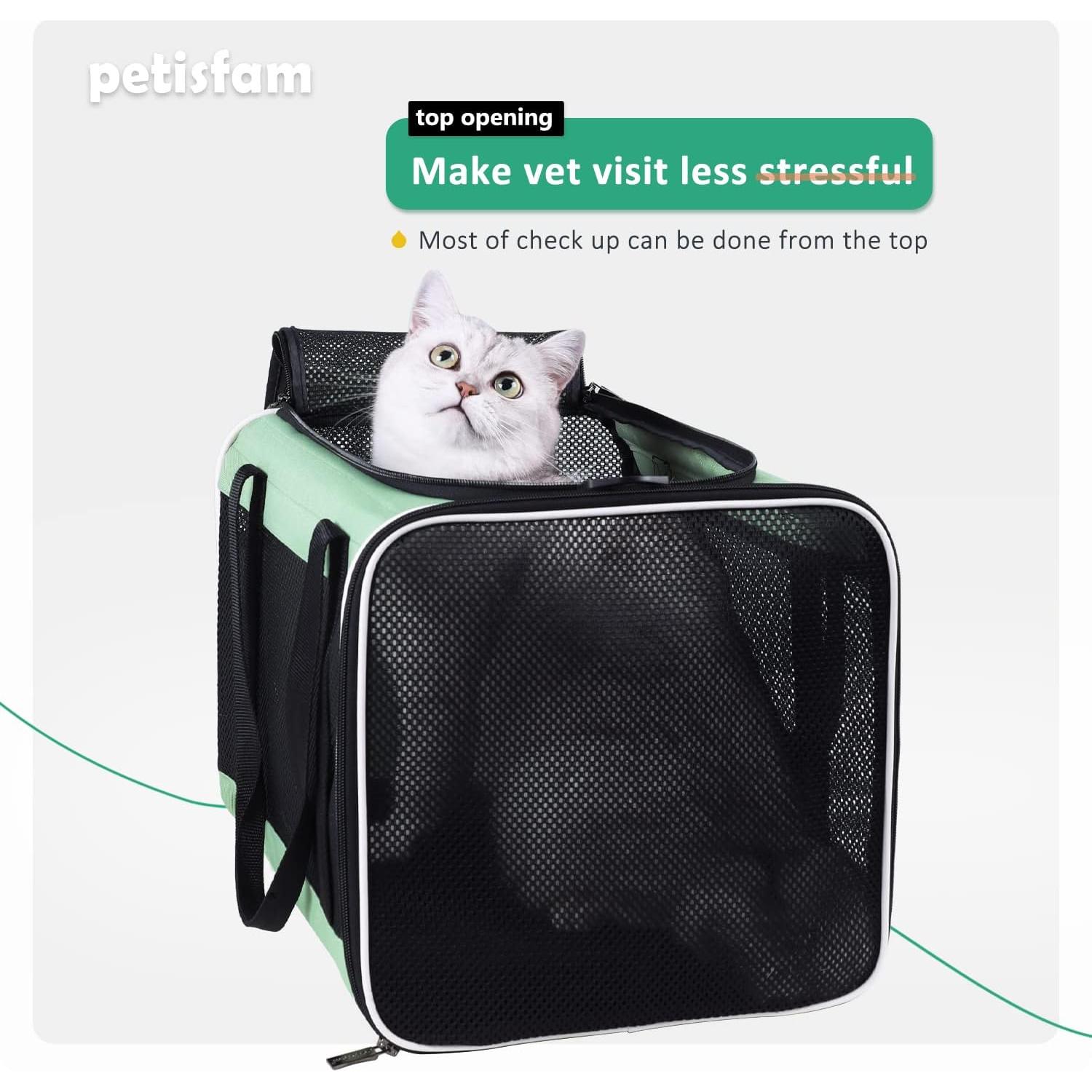 Transportín Petisfam Menta para Gatos y Perros Pequeños