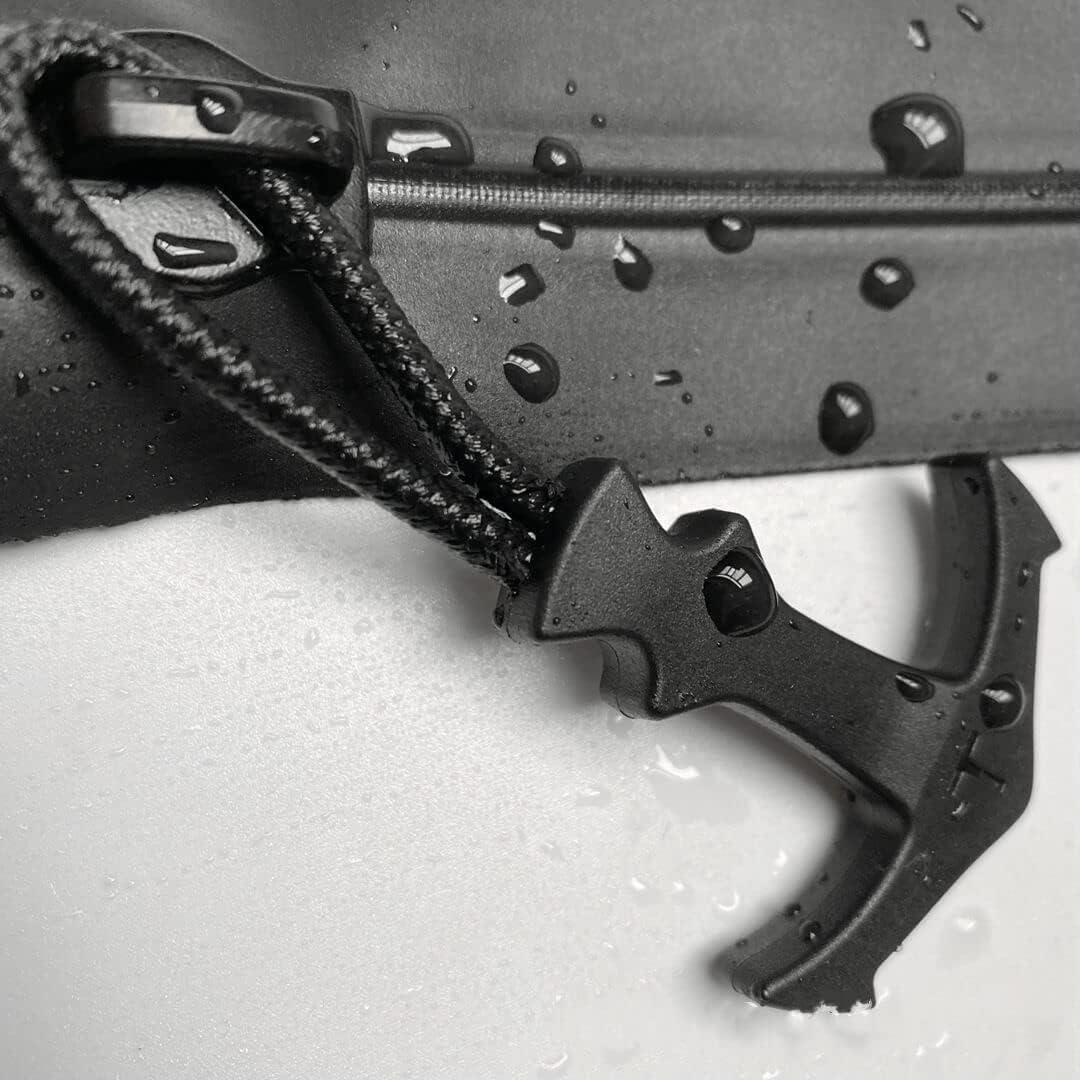 Tiradores de Cremallera de Paracord Negro LDCRE 5 Piezas