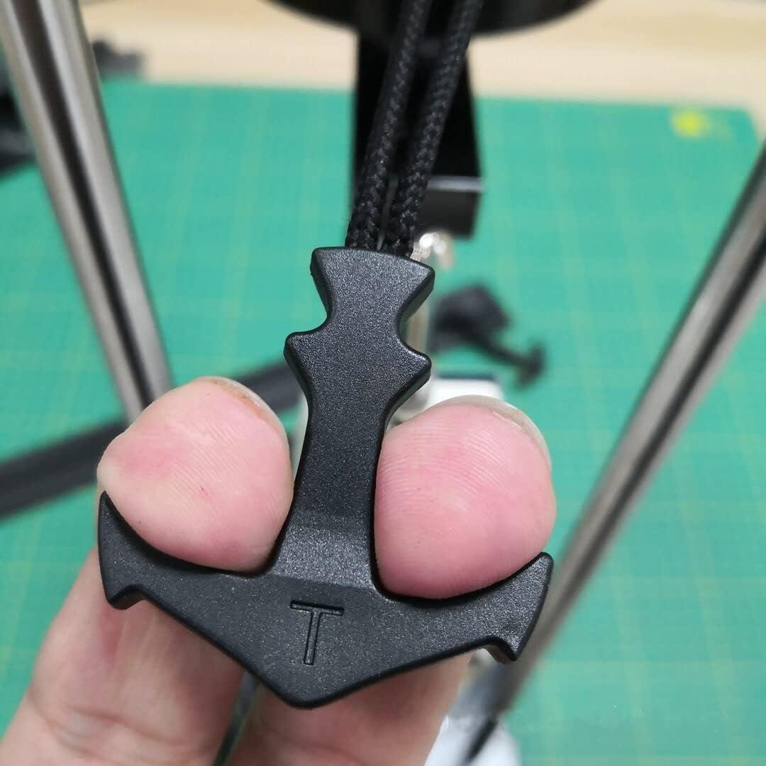 Tiradores de Cremallera de Paracord Negro LDCRE 5 Piezas