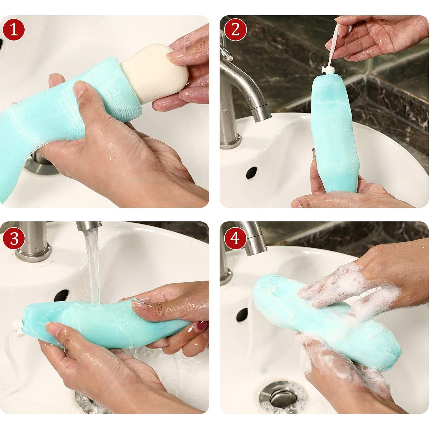 Bolsa Exfoliante de Malla Boao para Jabón - 10 Piezas