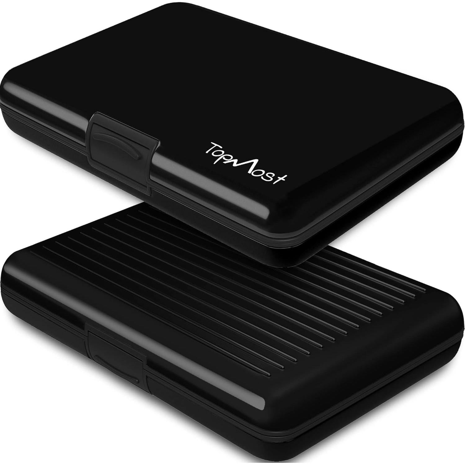 Billetera RFID TopMost para Tarjetas - 6 Compartimentos, Negro