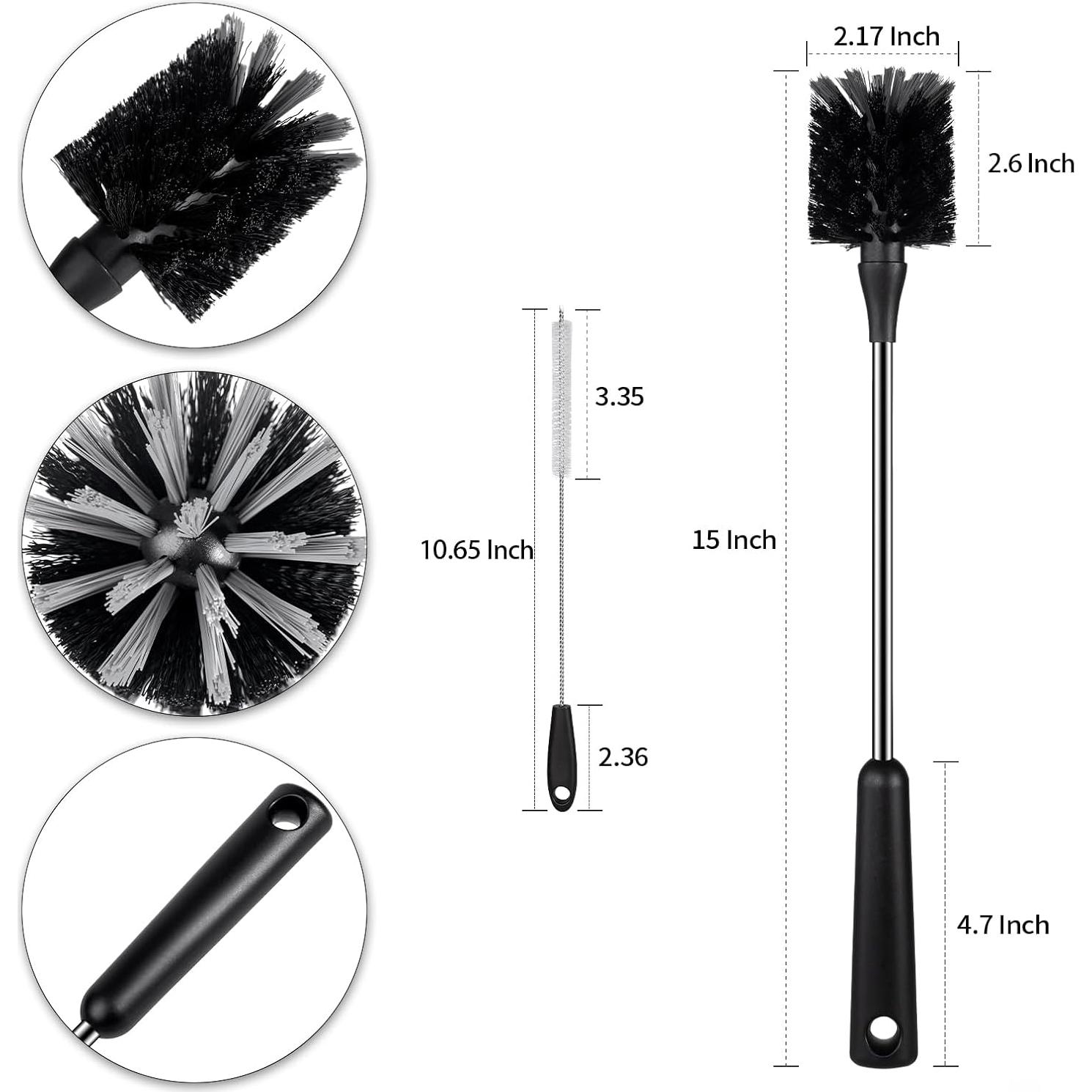 Juego de Cepillos para Botellas ToGeeKa - 4 Piezas, Mango Largo