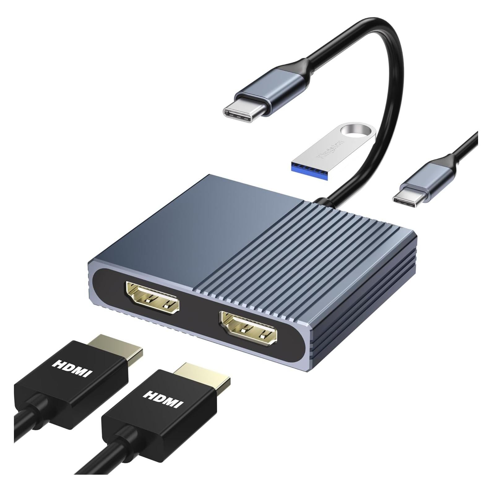Estación de Acoplamiento USB C Doble HDMI 4K Movcle