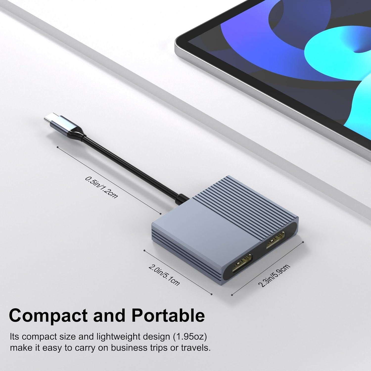 Estación de Acoplamiento USB C Doble HDMI 4K Movcle