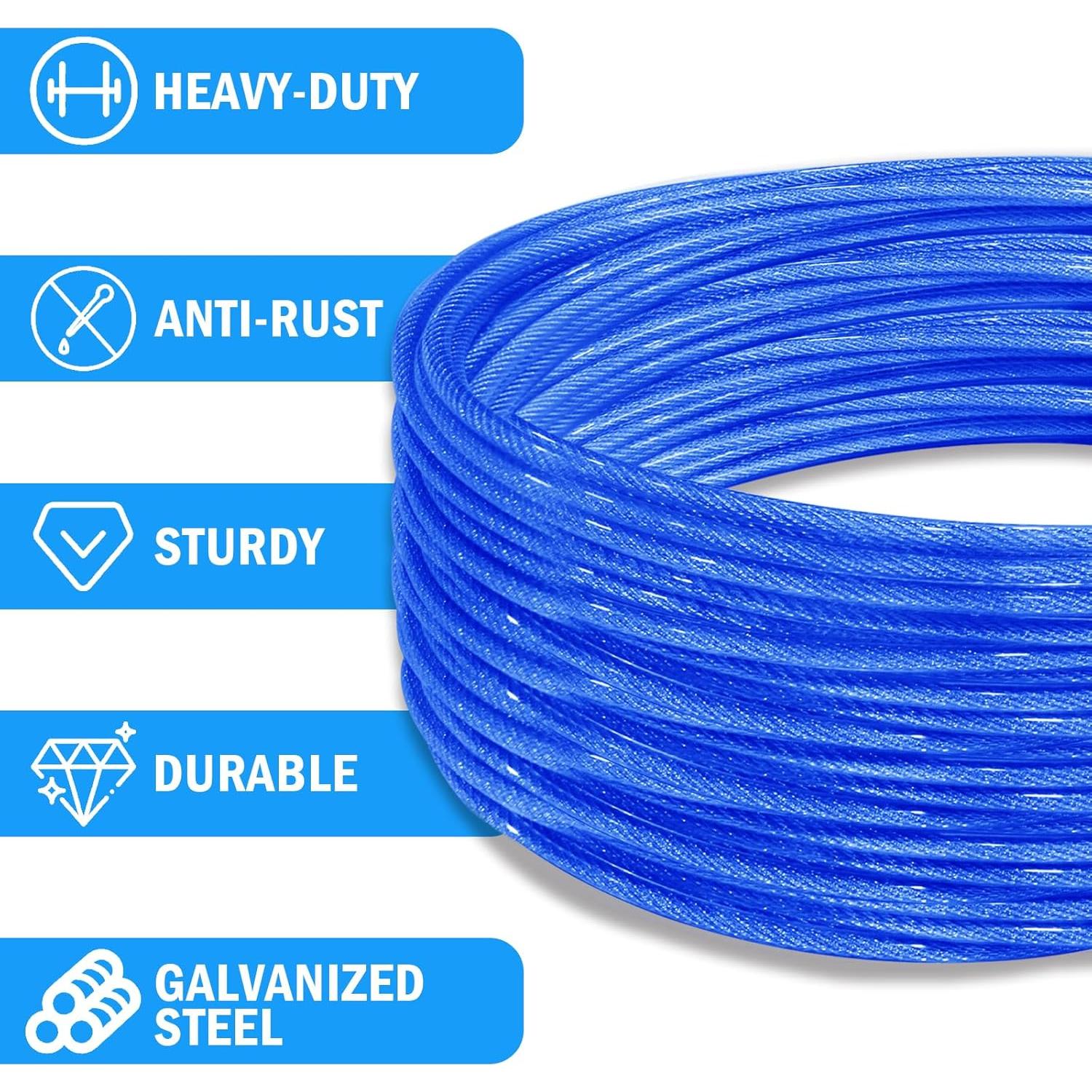 Línea de Ropa Exterior VIVBOO 12.19m con Ganchos de Metal