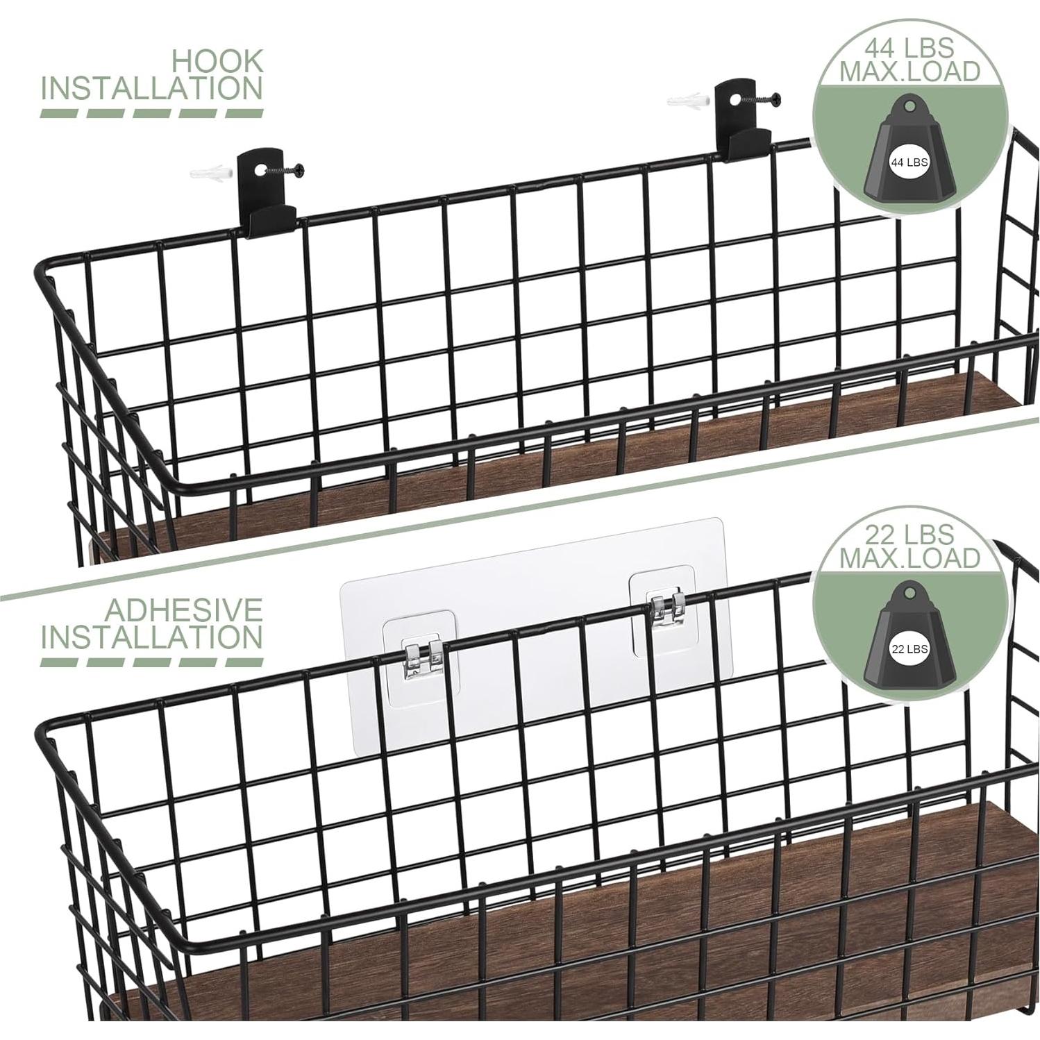 Cestas Colgantes de Pared Extra Grandes C C Fashion 3 Pack