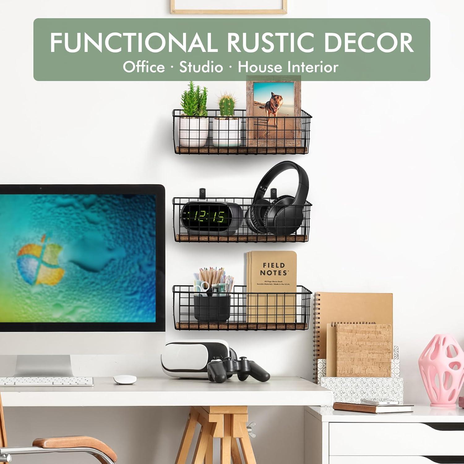 Cestas Colgantes de Pared Extra Grandes C C Fashion 3 Pack