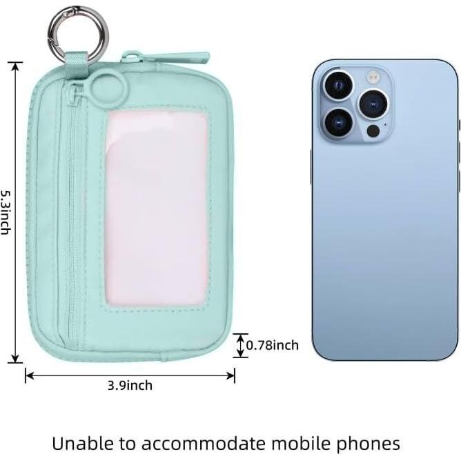 Cartera Didida Iris con Cremallera y Ventana ID Aqua