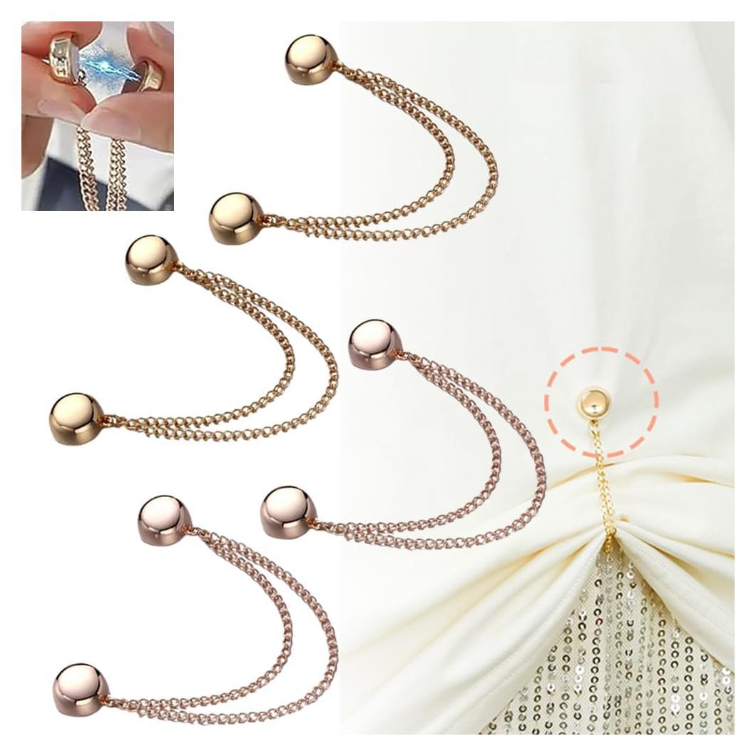 Clips Magnéticos de Ropa Multifuncionales 4 Pcs - Ajuste Seguro