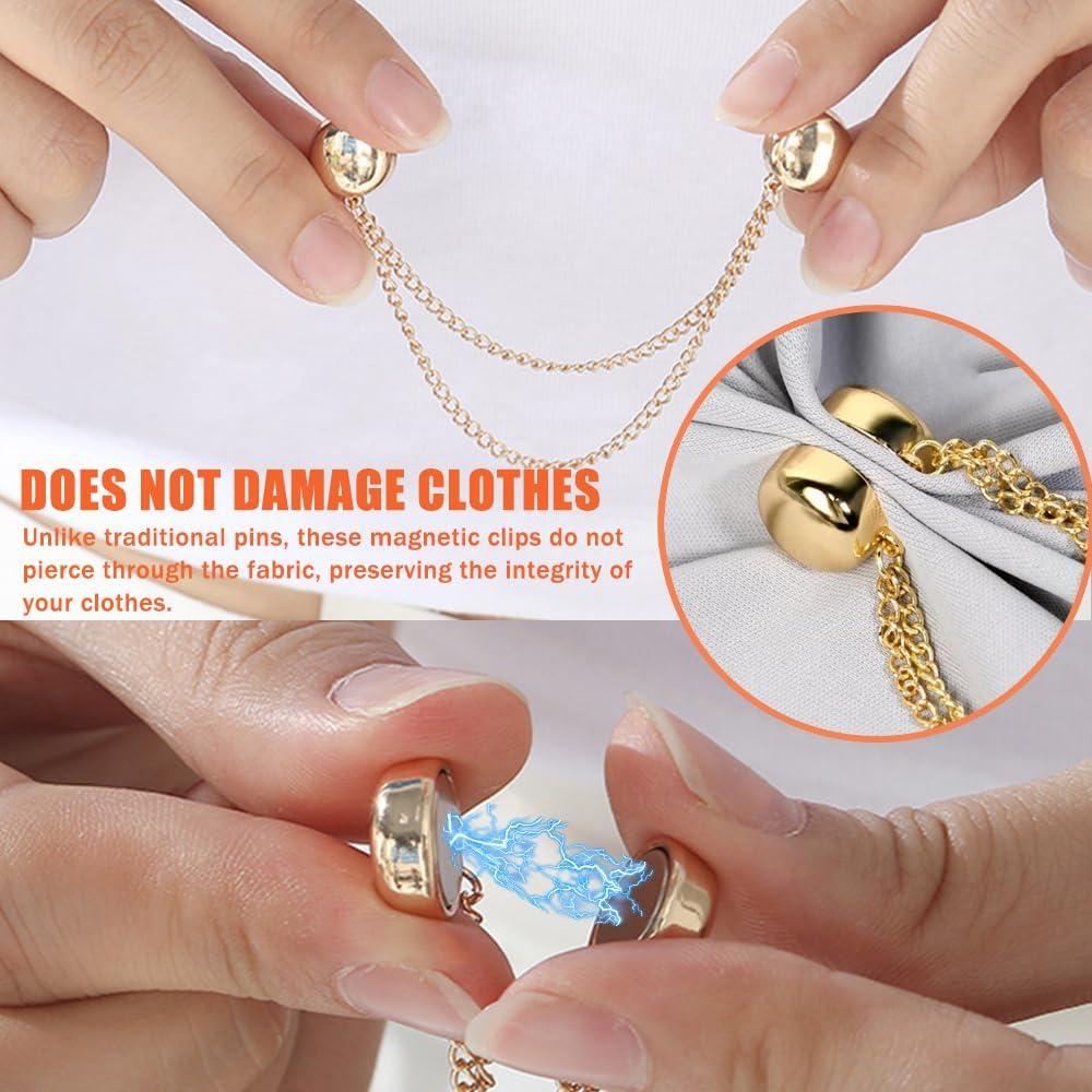 Clips Magnéticos de Ropa Multifuncionales 4 Pcs - Ajuste Seguro