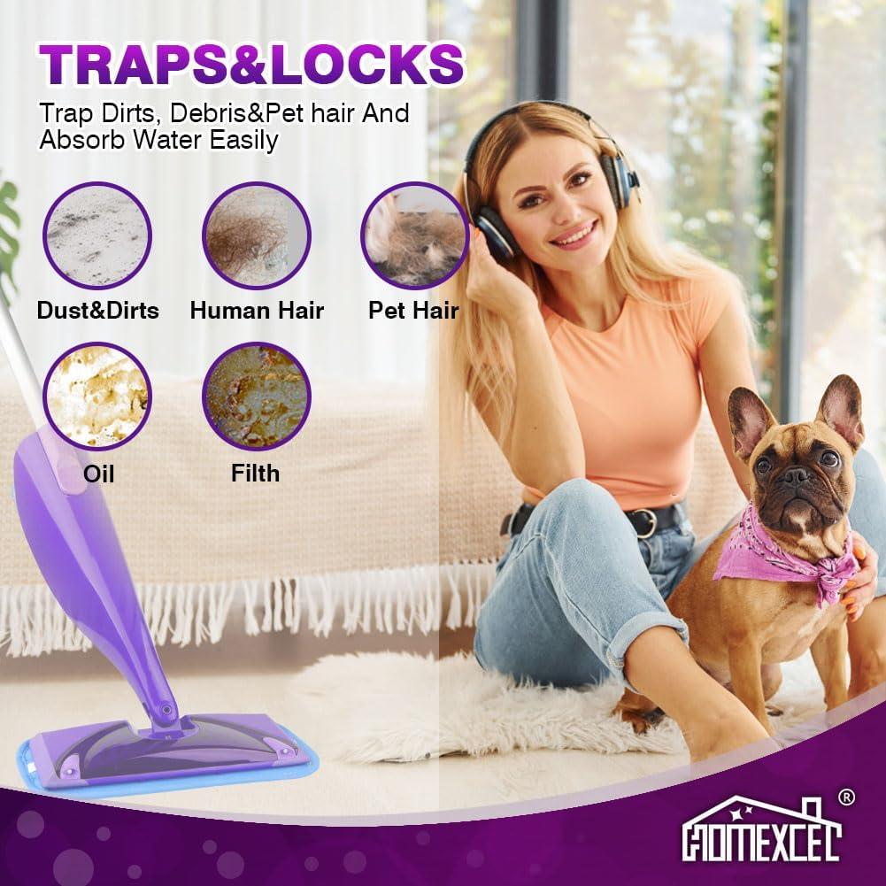 Paños de Mopa Reutilizables HOMEXCEL 30.48 cm - Paquete de 8