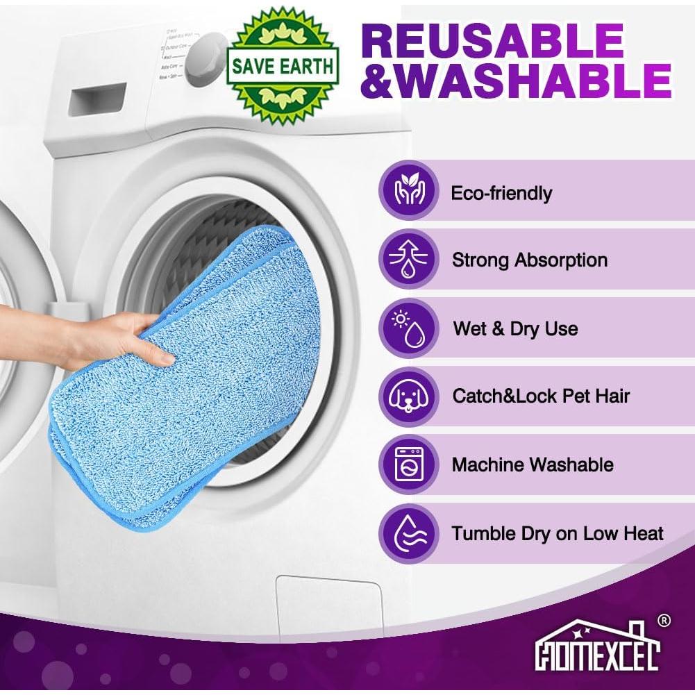 Paños de Mopa Reutilizables HOMEXCEL 30.48 cm - Paquete de 8