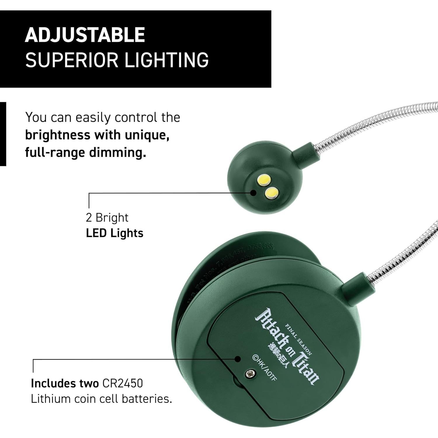 Luz de lectura LED con clip WITHit - Ajustable y portátil